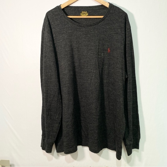 Polo Ralph Lauren Men's Longsleeve Tee Size XXL Gray Slim‎ Fit Cotton NWOT - Picture 1 of 10
